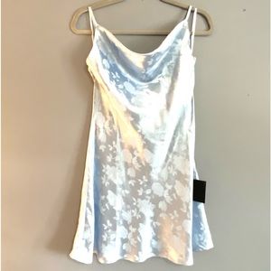 Lulus - Satin Floral Mini Dress